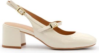 Bruno Premi Ronde neus lakleren sandalen - Dames - Pumps - Beige - 36 EU - Leer - Schoenen
