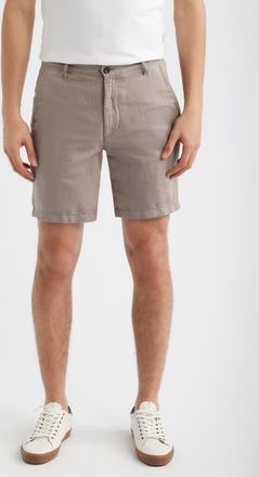 AG - Adriano Goldschmied Wanderer Linen & Cotton Chino Shorts in Sulfur Amber Dust at Nordstrom, Size 29