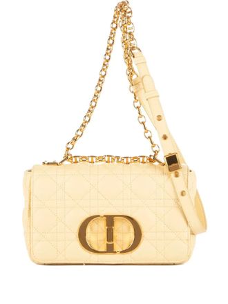 Dior quilted shoulder bag - women - Leather - One Size - Yellow
