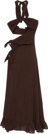 Raquel Diniz Teresa Cut-out Ruffled Maxi Dress