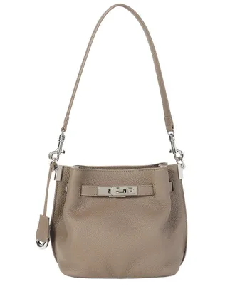 Tiffany & Fred Pebbled Mini Leather Bucket Bag