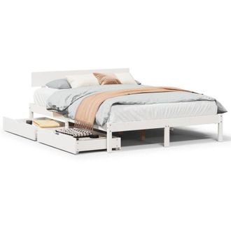 vidaXL Vidaxl - Estructura De Cama Sin Colch&oacute;n Madera Maciza De Pino 160x200 Cm