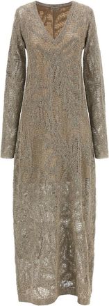 Brunello Cucinelli Beige Micro sequin dress