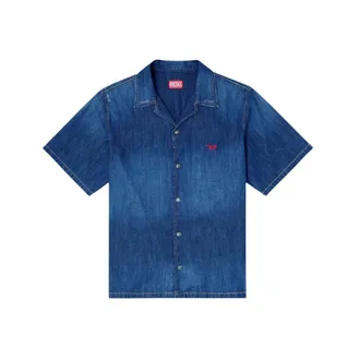 Diesel Denim Shirts, male, Blue, Size: M Rigid Denim Shirt