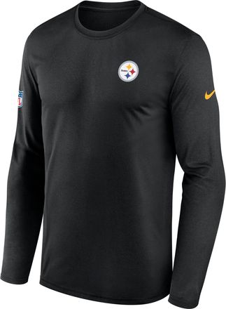 Nike Pittsburgh Steelers Legend Small Logo Nike Mens Dri-FIT NFL Long-Sleeve T-Shirt in Black | 02TJ00A7L-FEJ