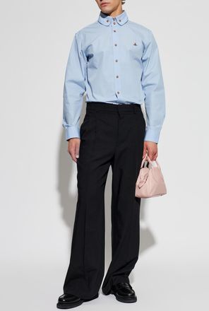 Vivienne Westwood Shirt With Logo, Mens, Blue