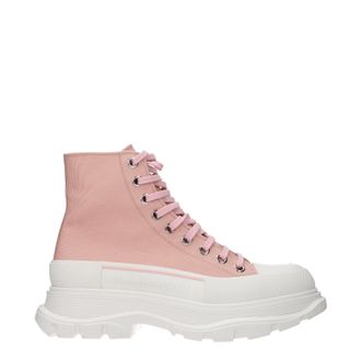Alexander McQueen Alexander McQueen Stivaletti Donna Tessuto Rosa