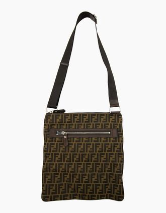 Fendi Mens Fendi Ff Logo Zucca Massenger Bag Tabacco/moro - Brown - Size: OS