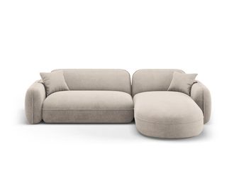 CXL by Christian Lacroix Sof&aacute; esquinero modular derecho 4 plazas de terciopelo beige oscuro