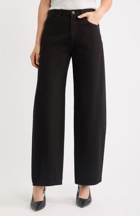Frame Denim The Bow Wide Leg Jeans in Black at Nordstrom, Size 25
