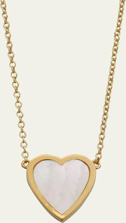 Jennifer Meyer 18k Mini Inlay Heart Necklace