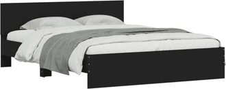 vidaXL Estructura de cama con led sin colchón negra 150x200 cm Vidaxl
