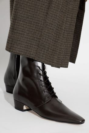 Aeyde Elva Heeled Ankle Boots, Womens, Brown