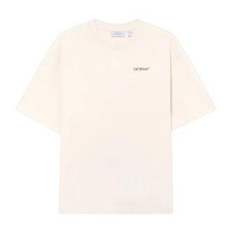 Off-white T-Shirts, male, Beige, Size: XL Half Arrow Skate T-shirt