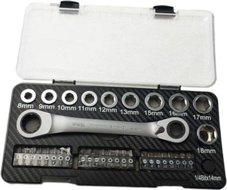 OEM Juego De Llaves De Carraca De 36 Piezas, Juego De Casquillos Para Tornillos, Carraca Bidireccional Multifunci&oacute;n