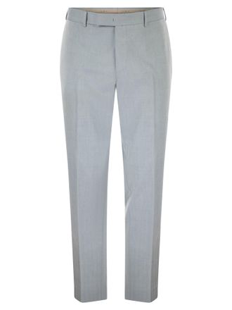 Pantaloni Torino Tailored Trousers In Cotton And Wool Blend