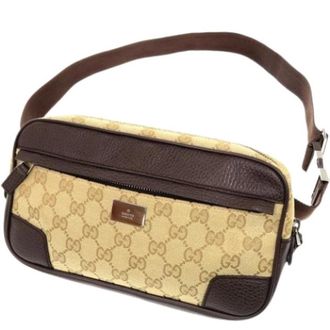 Gucci Pre-owned Vintage Sling Bag - Heren - Vintage Heuptassen - Beige - ONE Size - Vintage