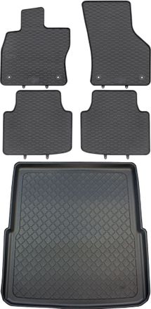 OEM Skoda Superb Iii 3v Kombi Desde Septiembre De 2015. Juego De Alfombrillas De Goma Para Coche Y Maletero