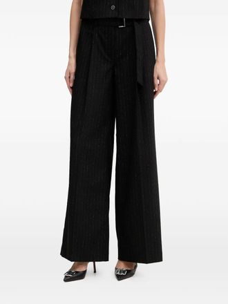 Guess Co striped trousers - Black