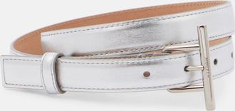 Alexander McQueen Metallic leather belt