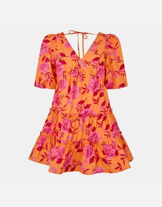 Nobody's Child Womens Lni V-Neck Mini A-Line Dress - Pink - Size: 10