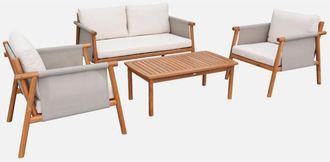 Sweeek Conjunto De Jard&iacute;n De Madera De Acacia Para 4 Personas