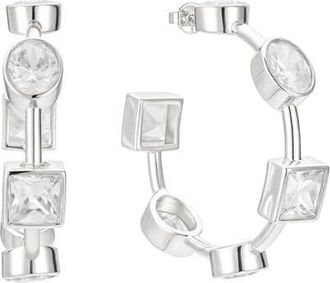 Untamed Petals Ravenna Hoop in Silver at Nordstrom