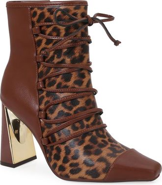 Ninety Union Farah Square Toe Bootie in Leopard at Nordstrom Rack, Size 11