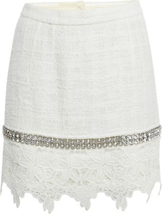 Dolce & Gabbana Minigonna con inserti in pizzo - Bianco