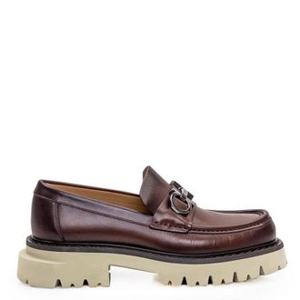 Ferragamo Florian Gancini Ornament Chunky Moccasins, Size 9 EE