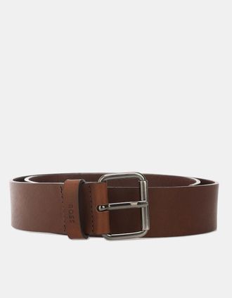 HUGO BOSS Mens Serge-GS Italian Leather Belt - Brown - Size: 42 inch