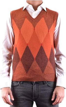 KANGRA Men S 91K60070800010 Cashmere Vest - Heren - Spencers - Oranje - 2XL - Kasjmier - Truien & Vesten