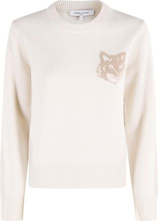 Maison Kitsuné Fox Head Intarsia Merino Jumper