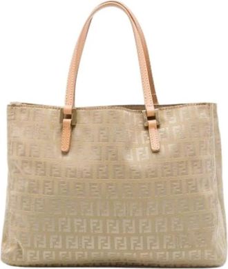 Fendi Pre-owned Canvas Tote - Dames - Vintage Shopper - Beige - ONE Size - Vintage