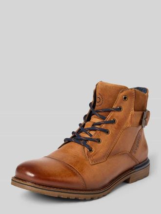 Bugatti Boots aus Leder Modell Vittore in Cognac, Größe 42
