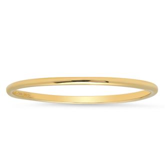 MAX + STONE Solid 14k Gold Wedding Band Ring in White Gold, Yellow Gold 1mm Thin Stacking Band in Size 6 to 8