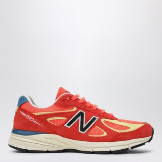 New Balance Sneakers Made in USA 990v4 Urgent Red/Maize/Afterglow