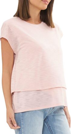 Ripe Jazmin Nursing Tee in Soft Pink at Nordstrom, Size X-Large
