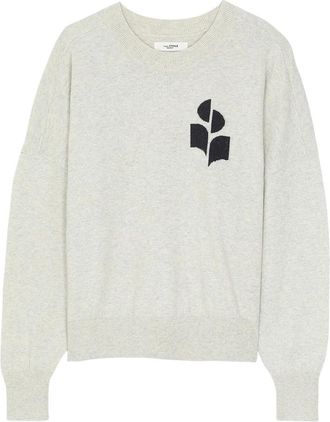 Isabel Marant Marisans Sweater - Dames - Ronde hals truien - Grijs - M - Katoen - Truien & Vesten