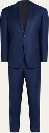 Giorgio Armani Mens Textured Solid Suit