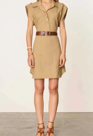 Vanessa Bruno Elmina Dress In Khaki