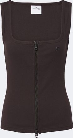Courr&egrave;ges Courr&egrave;ges Zip-up cotton tank