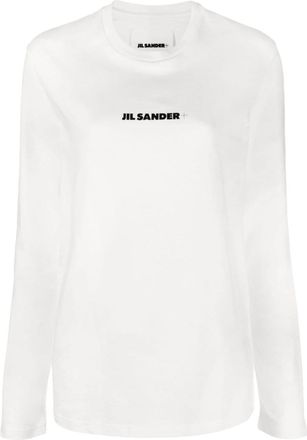 Jil Sander White Embroidered Logo T-Shirt