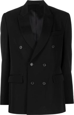 Wardrobe.NYC Klassieke Double Breasted Blazer - Dames - Blazers - Zwart - S - Wol - Jassen