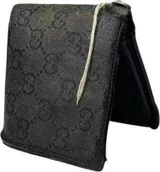 Gucci Pre-owned Wallet/Card Holder - Dames - Vintage Accessoires - Zwart - ONE Size - Katoen - Vintage