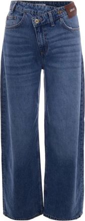 Liu Jo Pant Straight Awry - female - Liu Jo - Wide Jeans - Blue - W26 - Jeans