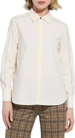 Lyss&eacute; Rackel Crystal Embellished Shirt In Macadamia
