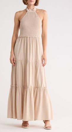 LBLC The Label Naomi Halter Sundress in Clay at Nordstrom Rack, Size X-Small