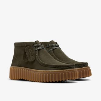 Clarks Schoenen in su&egrave;de leer TORHILL MOSS