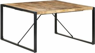 vidaXL Vidaxl - Dining Table 140x140x75 cm Rough Mango Wood